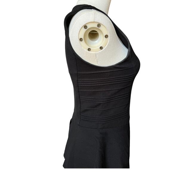 Parker Peplum Bodycon Black ribbed sides Sleeveless Dress size XS - Picture 7 of 15
